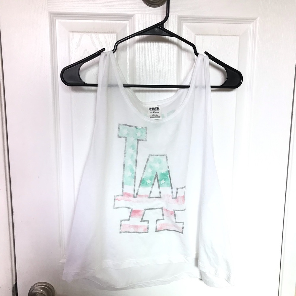 Victoria’s Secret PINK Los Angeles Dodgers Cropped Tank Med